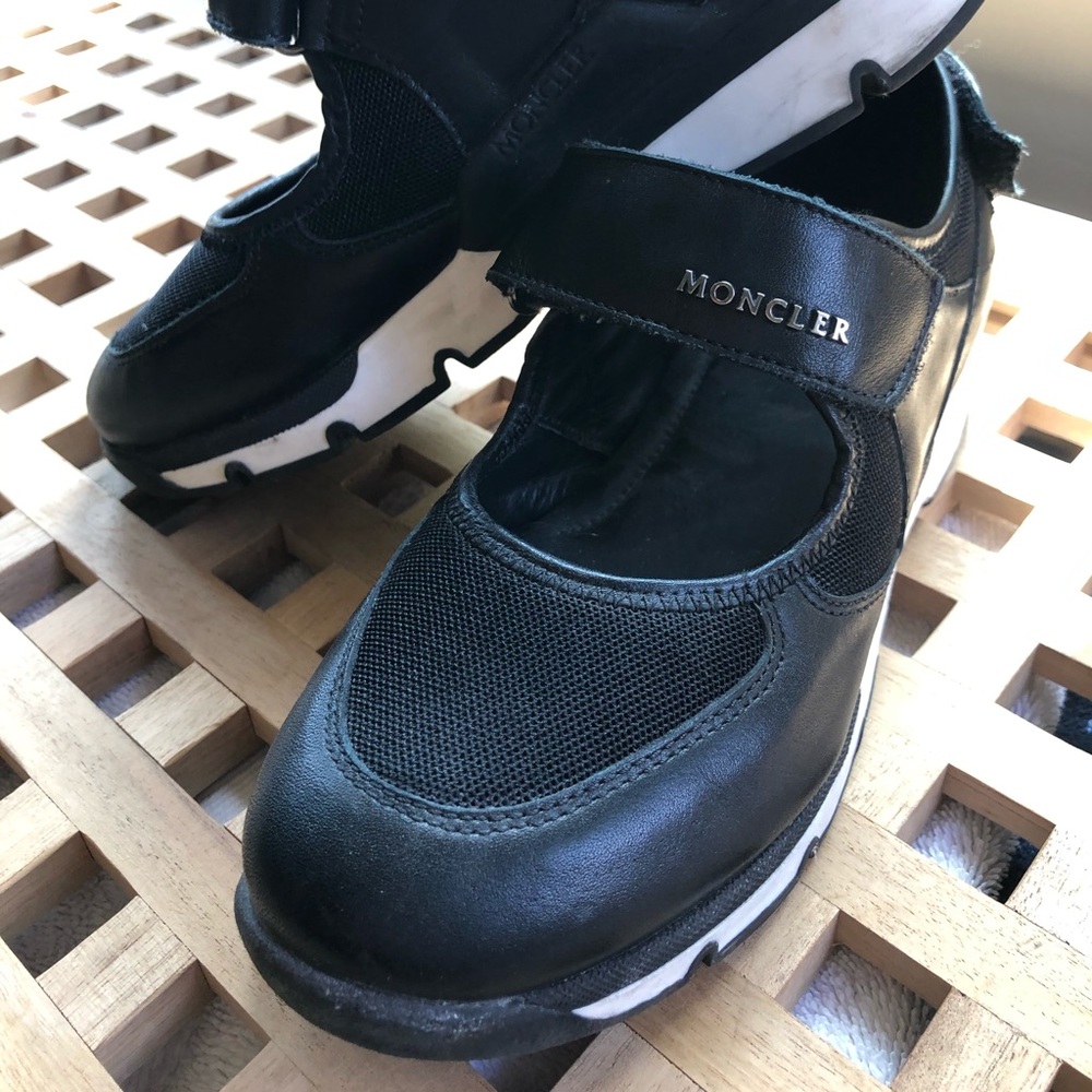 Moncler leather sneaker Mary Janes